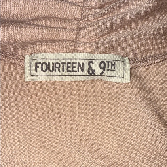 Fourteen and 9th Sleeveless Cardigan With Lace Accents - Size Large - Picture 7 of 8